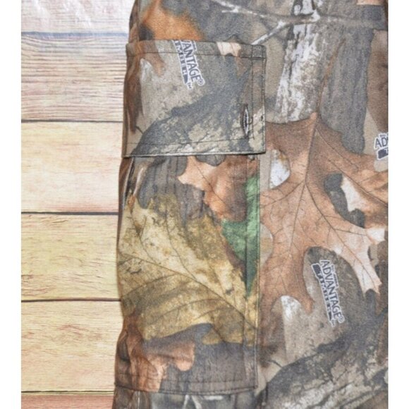 Advantage Timber Men's 2XL Brown Camo Hunting Cargo Pants Elastic Waist Pockets - Picture 4 of 10